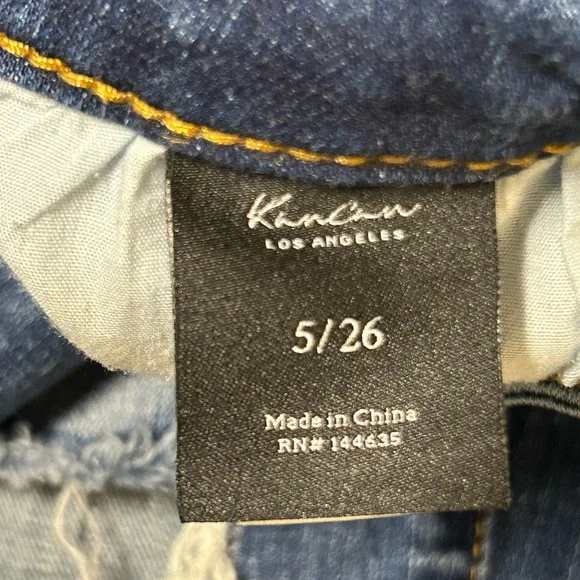 Kancan Skinny Jeans Women’s Size 5/26 Blue Distressed Chewed Hems KC5055D - Picture 4 of 8